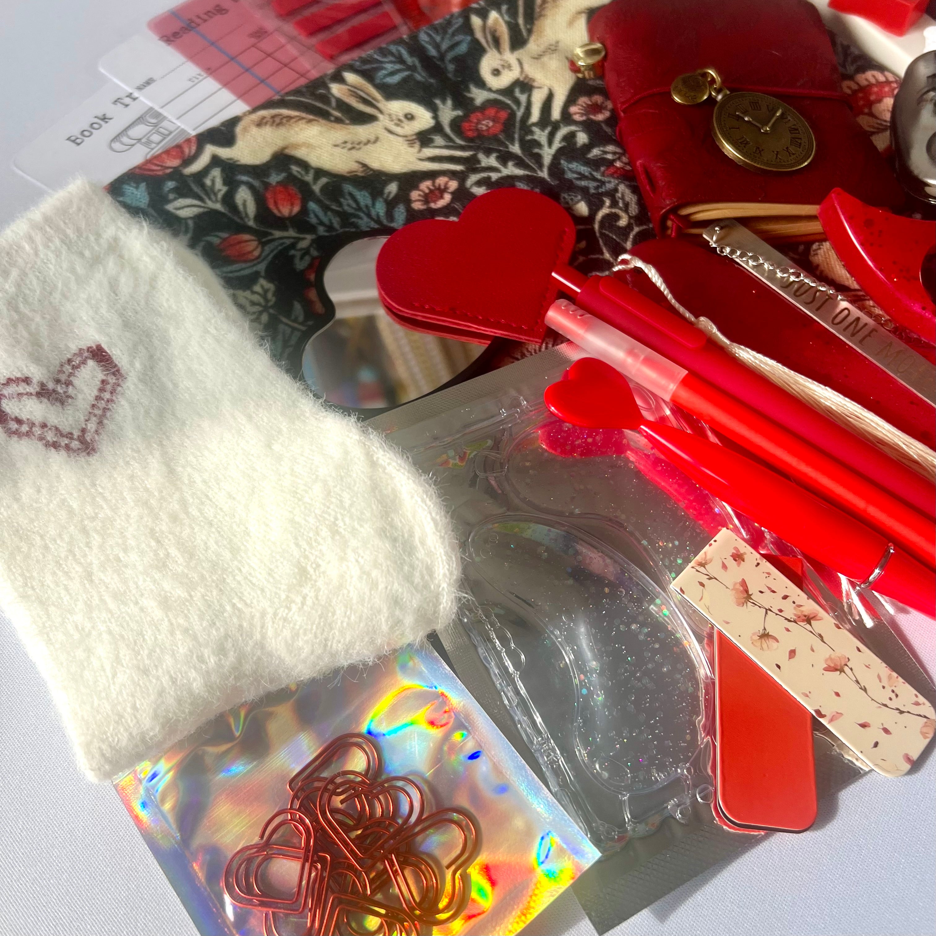 RED BOOKISH BUNDLE ♥️ Stationery, Bookish, Cosy (Select Your Size)
