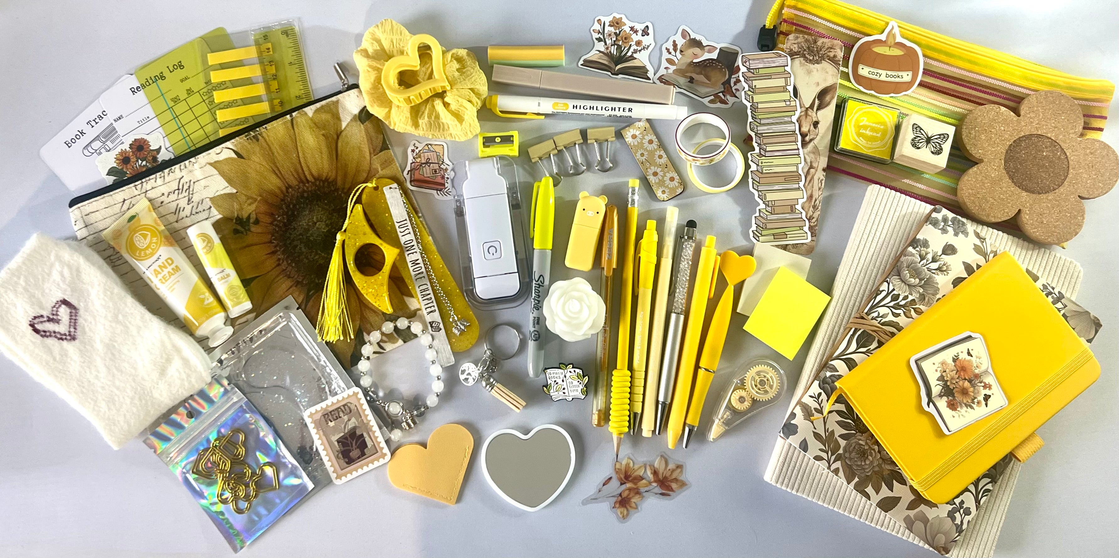 YELLOW BOOKISH BUNDLE 💛 Stationery, Bookish, Cosy (Select Your Size)