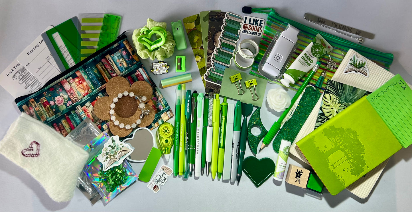 MEGA MYSTERY GREEN 💚 Stationery, Bookish, Cosy (Select Your Number of Items)