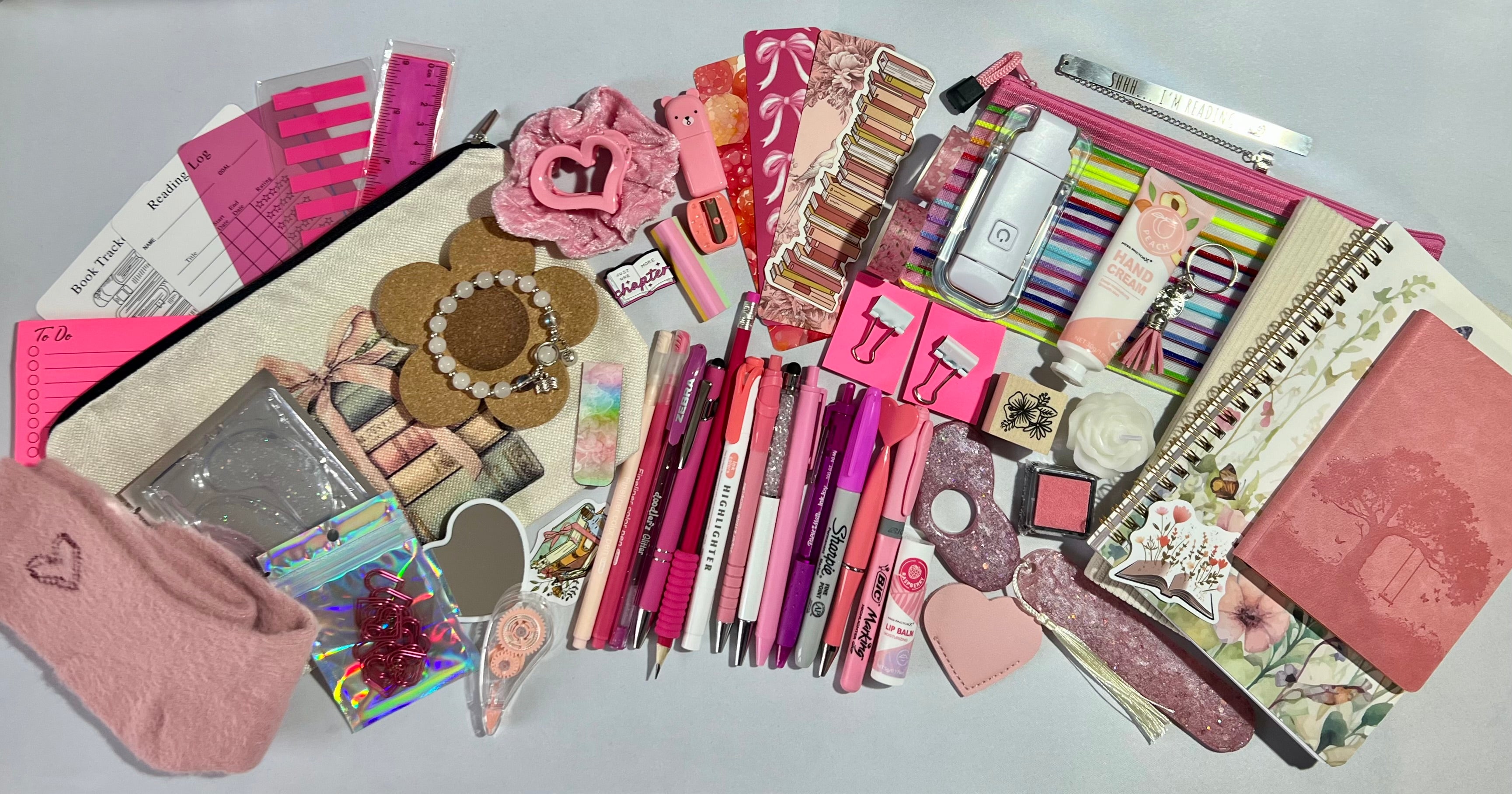 PINK BOOKISH BUNDLE 🩷 Stationery, Bookish, Cosy (Select Your Size)