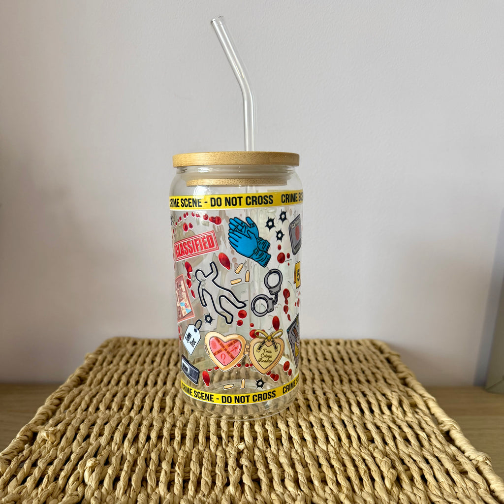 BARGAIN CORNER (Crime Scene Glass Tumbler)