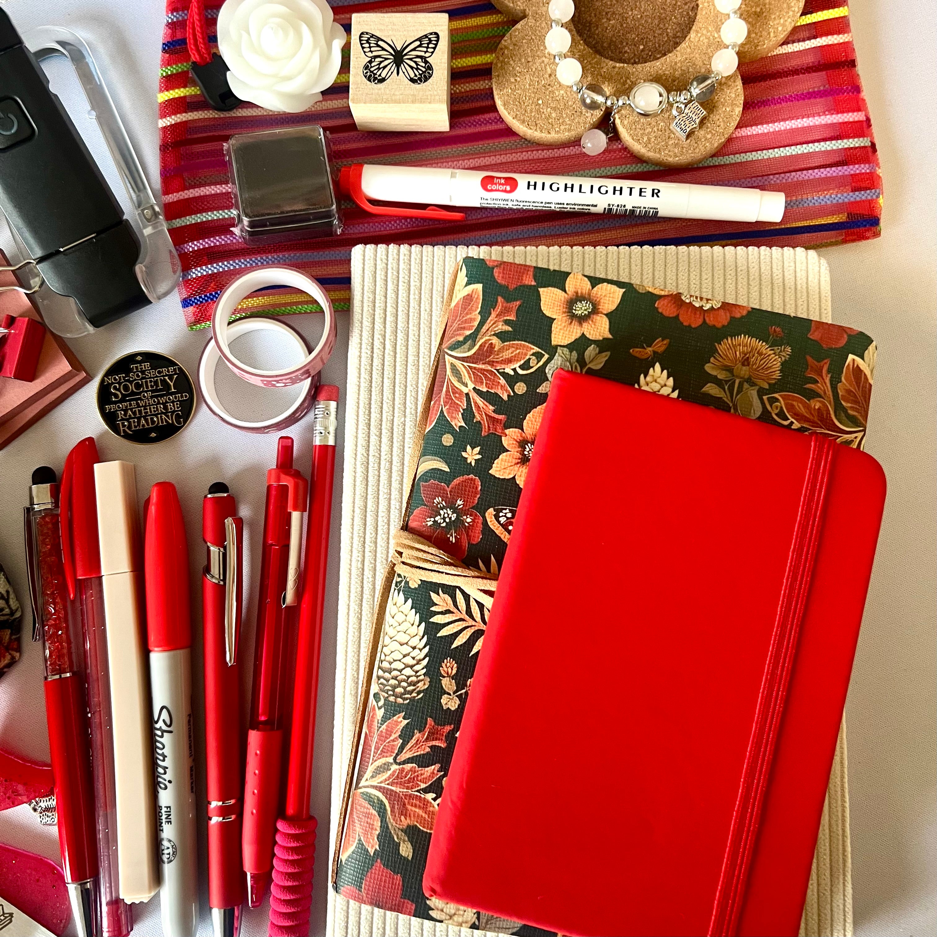 RED BOOKISH BUNDLE ♥️ Stationery, Bookish, Cosy (Select Your Size)