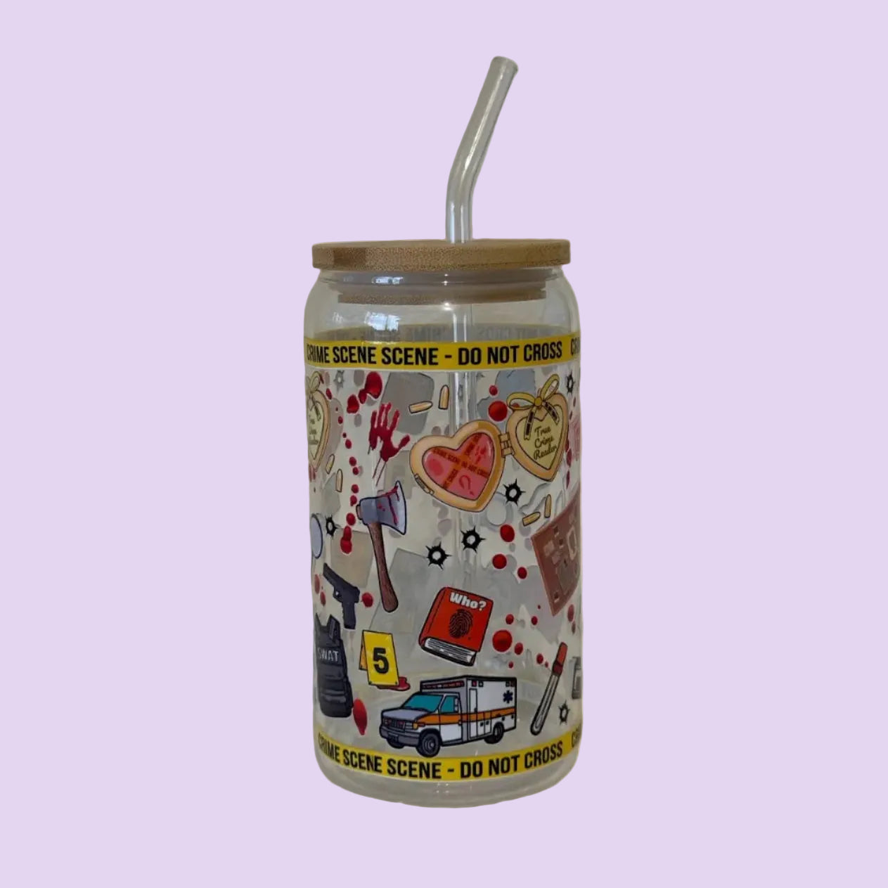 16OZ GLASS TUMBLER (Crime Scene)