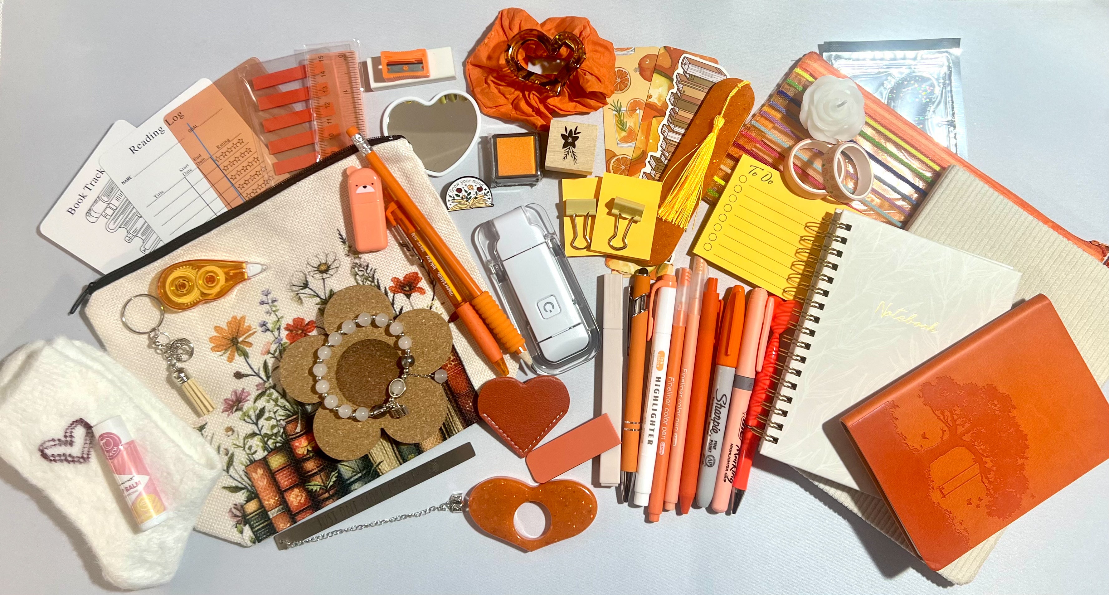 ORANGE BOOKISH BUNDLE 🧡 Stationery, Bookish, Cosy (Select Your Size)