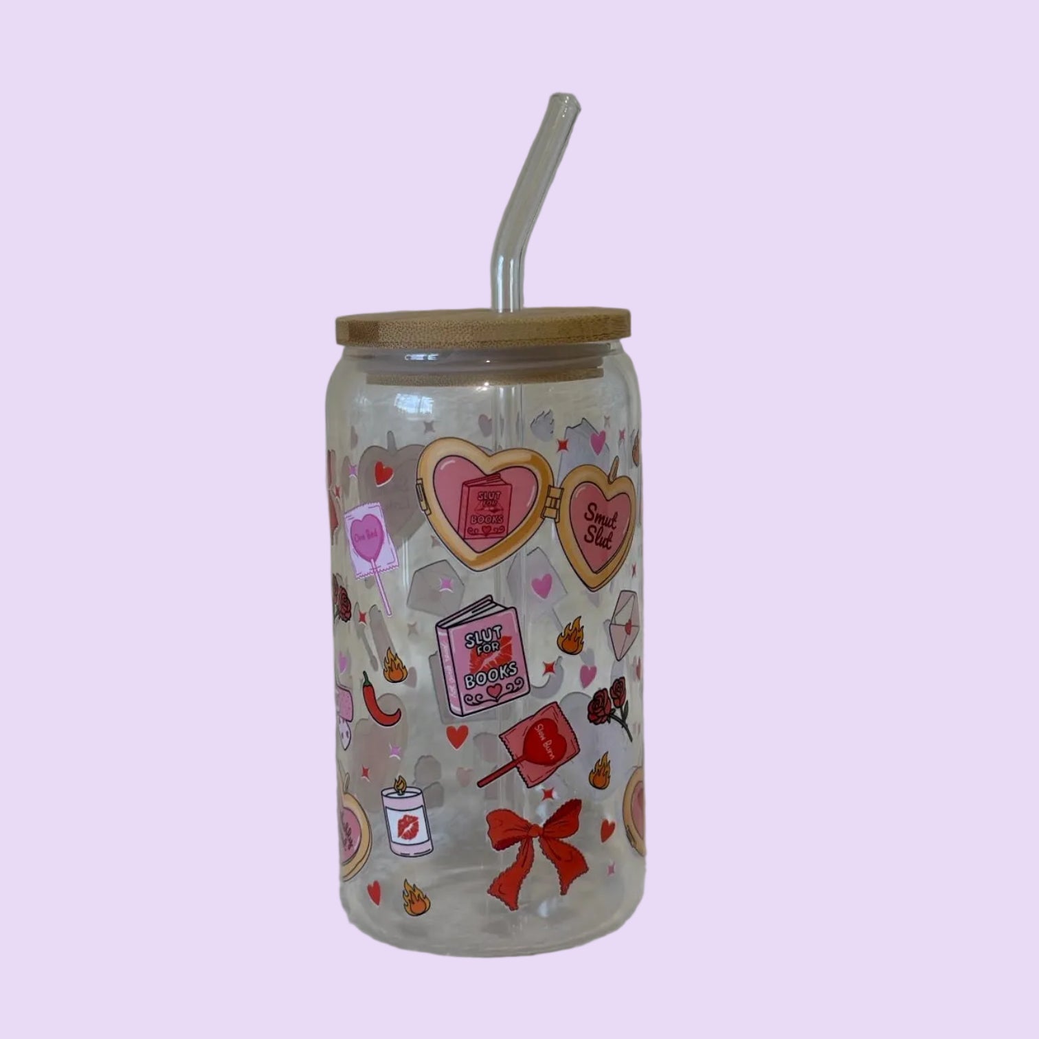 16OZ GLASS TUMBLER (Smut Lover)