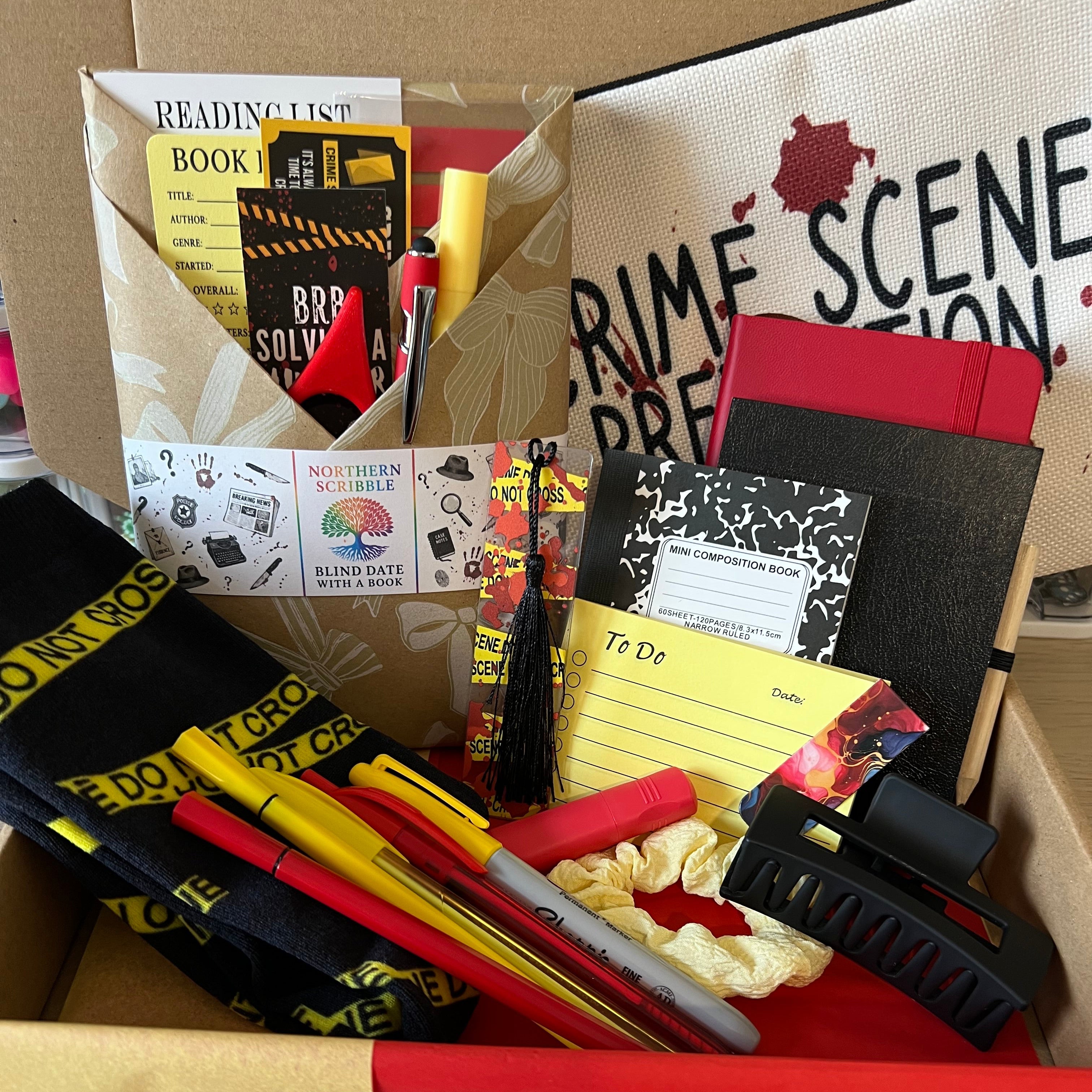 BLIND DATE WITH A BOOK - Crime Themed Bookish / Stationery Box
