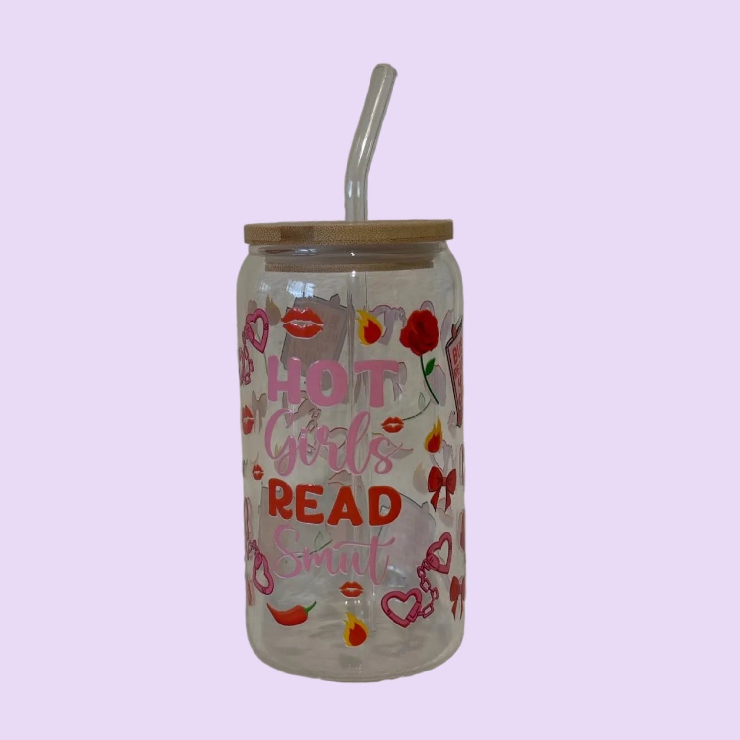 16OZ GLASS TUMBLER (Hot Girls Read Smut)
