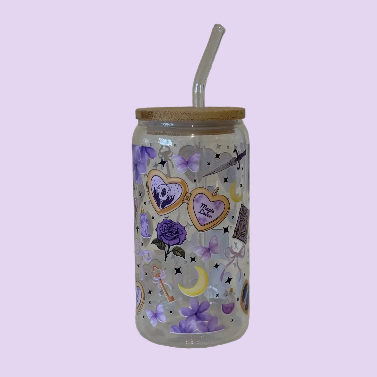 16OZ GLASS TUMBLER (Purple Fantasy)